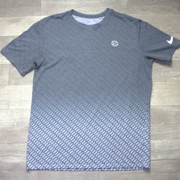 Nike Basketball T-Shirt Dri-Fit Gray Men’s L Athletic Cut - Picture 1 of 5